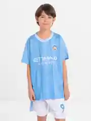 Лазурный детский комплект футбольной формы Messi, Neymar, Cristiano Ronaldo, HAALAND, Benzema