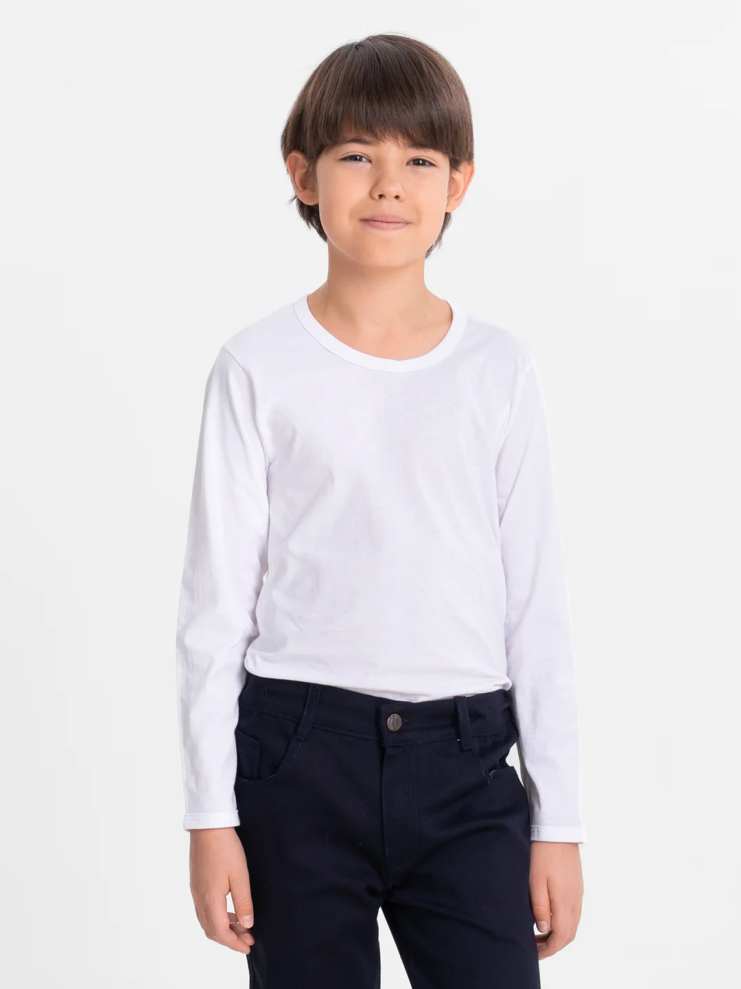Белый футболка детская для мальчика Danni Long Sleeve, от 1 года до 12 лет