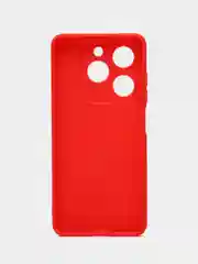 Красный чехол Infinix Hot 40i, Smart 8, Spark 20 силиконовый, цветной, матовый