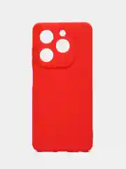 Красный чехол Infinix Hot 40i, Smart 8, Spark 20 силиконовый, цветной, матовый