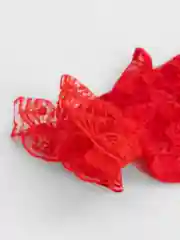 Красный женские гипюровые ажурные перчатки бальные, 5 цветов