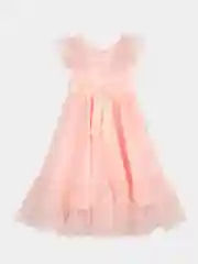 Коралловый меланж платье праздничное