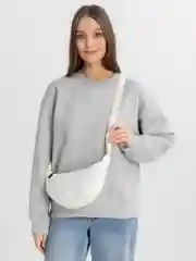 Белый сумка женская через плечо из холста
