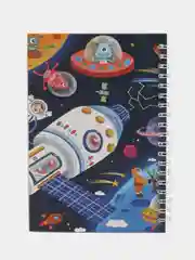 Голубой блокнот с ручкой