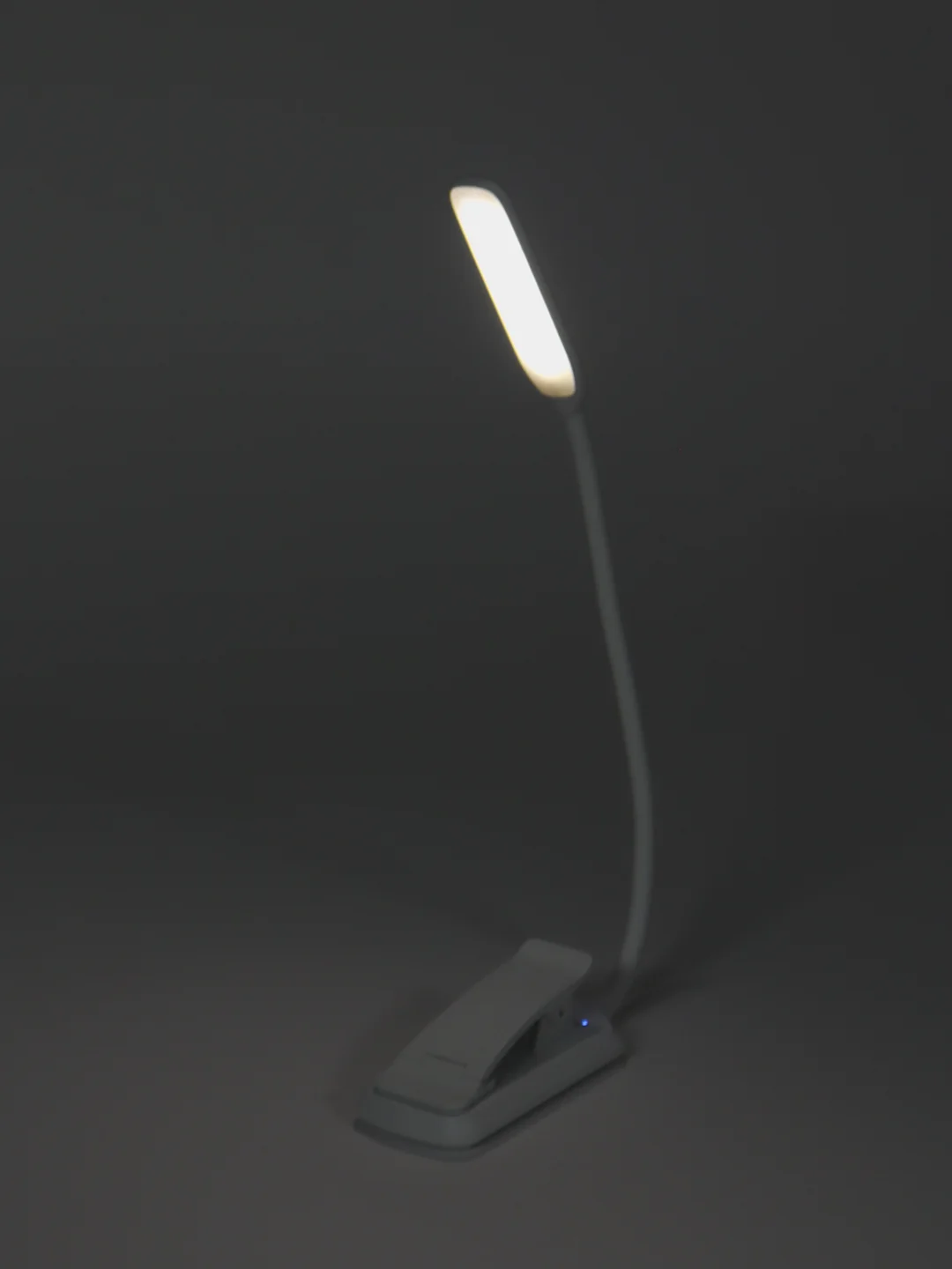 Белый лампа для чтения книг на прищепке, светильник USB, фонарик настольный с зажимом