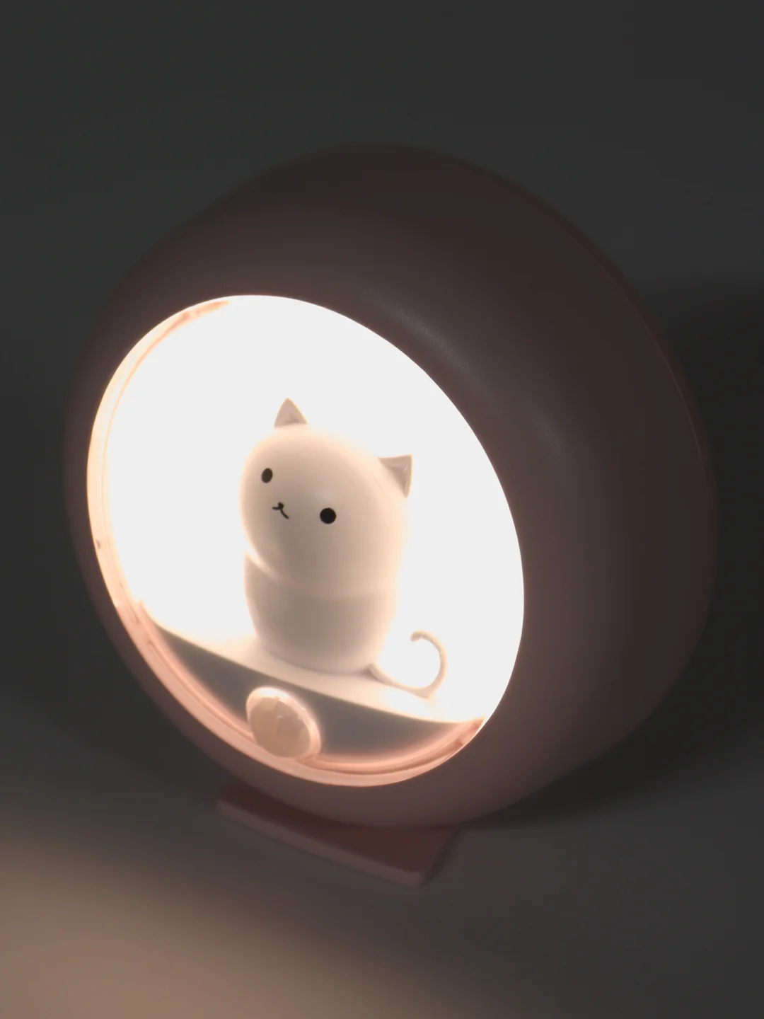 Розовый ночник с датчиком движения / LED ночник / Ночник с USB-кабелем