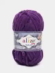Аметистовый пряжа плюшевая Alize Velluto, микрополиэстер, 100 г, 68 м