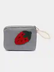 Серый женский кошелек монетница на молнии детский