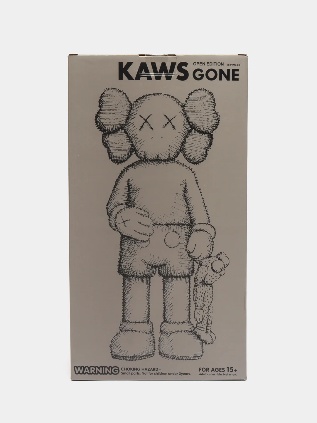 Коричневый коллекционная фигурка, статуэтка KAWS с деньгами Companion Medicom Toy, 30 см