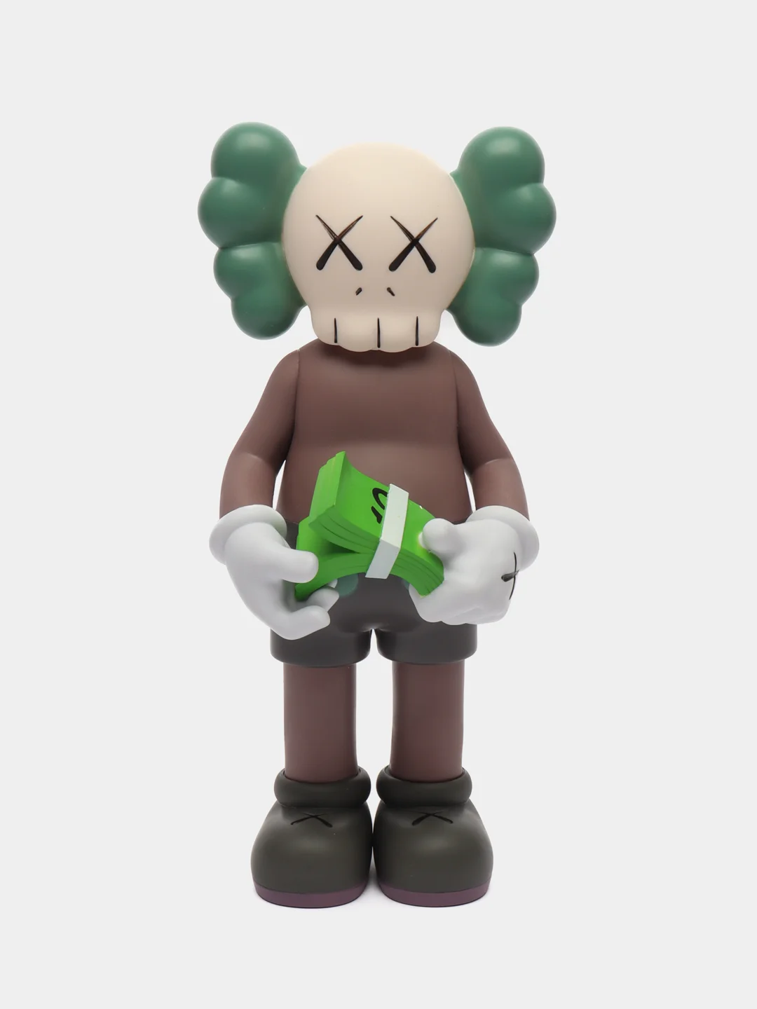 Коричневый коллекционная фигурка, статуэтка KAWS с деньгами Companion Medicom Toy, 30 см