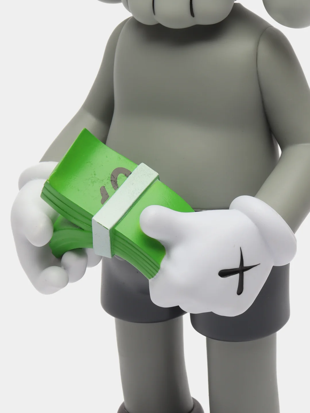 Серый коллекционная фигурка, статуэтка KAWS с деньгами Companion Medicom Toy, 30 см