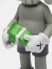Серый коллекционная фигурка, статуэтка KAWS с деньгами Companion Medicom Toy, 30 см