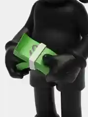 Серый коллекционная фигурка, статуэтка KAWS с деньгами Companion Medicom Toy, 30 см