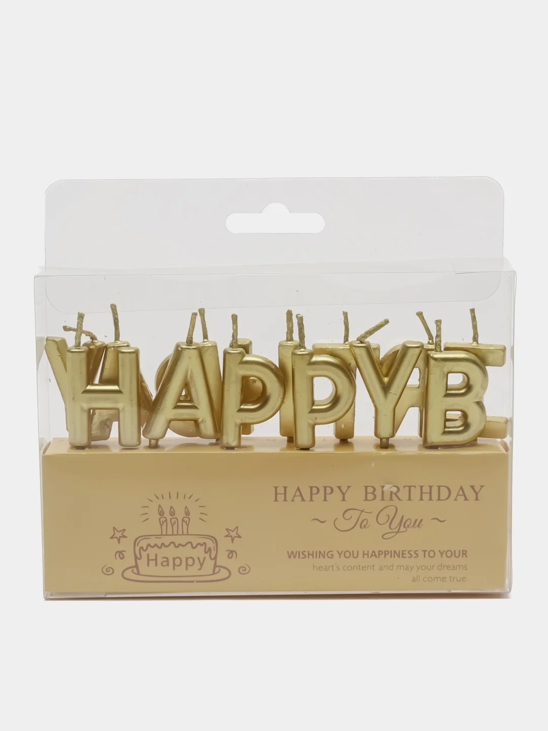 Золотой свечи для торта "Happy Birthday", свечи на день рождения