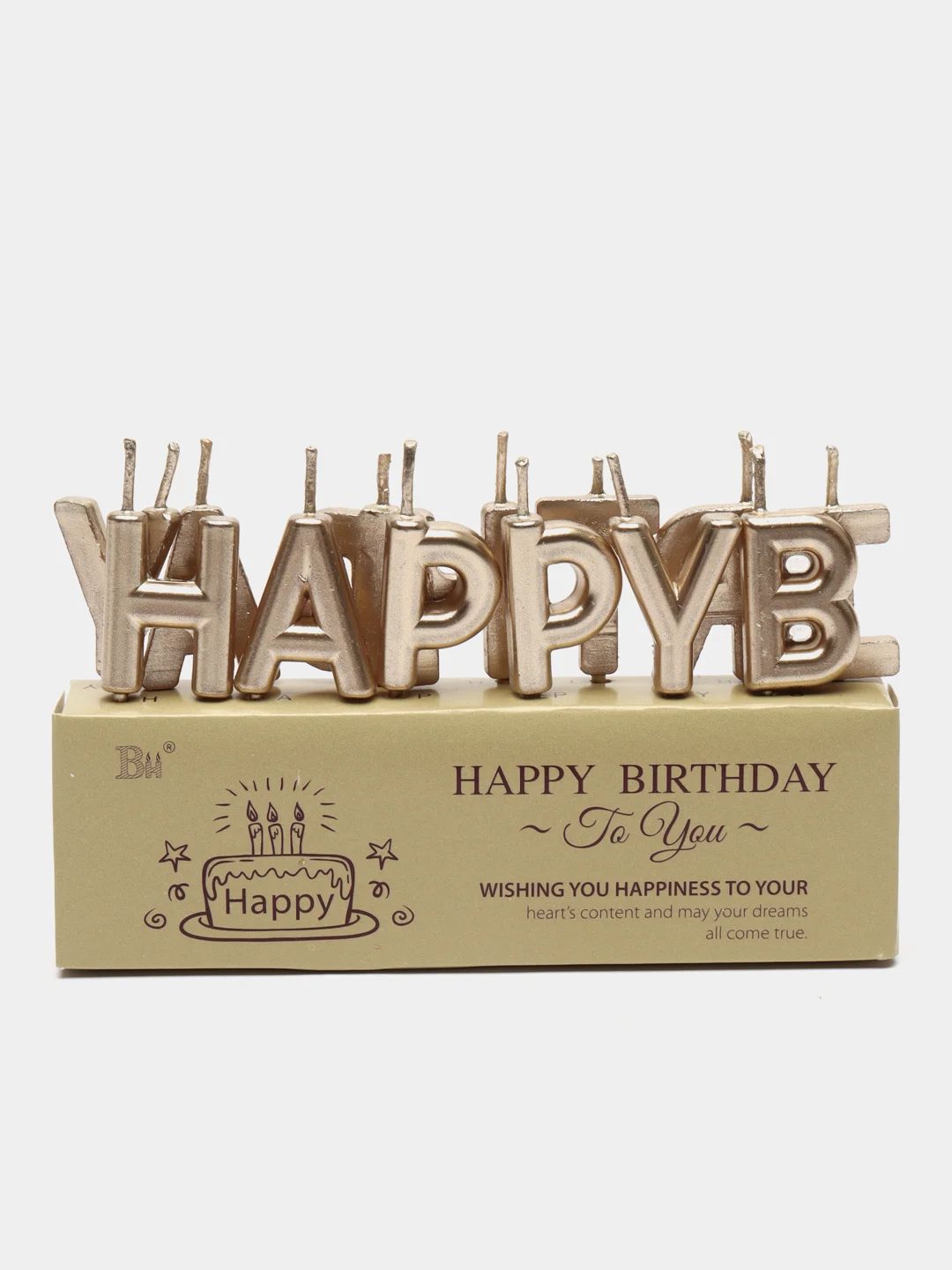 Медный свечи для торта "Happy Birthday", свечи на день рождения