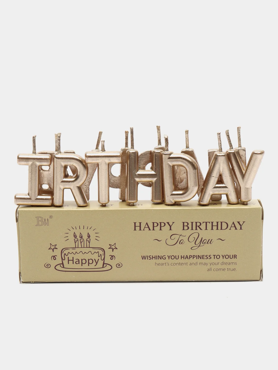 Медный свечи для торта "Happy Birthday", свечи на день рождения