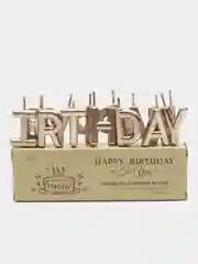 Медный свечи для торта "Happy Birthday", свечи на день рождения