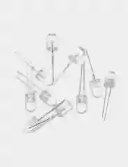 Светодиоды LED прозрачные, комплект 10 штук