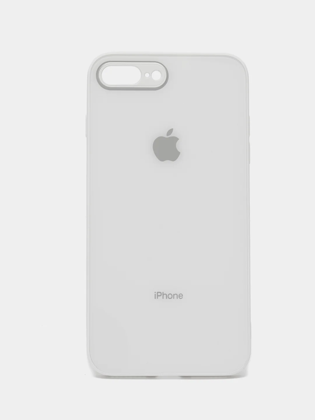Белый чехол для iPhone 7 plus, iPhone 8 plus, со стеклянной панелью и защитой камеры