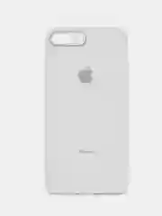 Белый чехол для iPhone 7 plus, iPhone 8 plus, со стеклянной панелью и защитой камеры