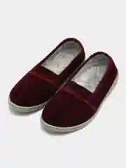 Бордовый слипоны женские тапочки уличные, для дома и офиса