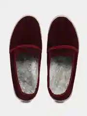 Бордовый слипоны женские тапочки уличные, для дома и офиса