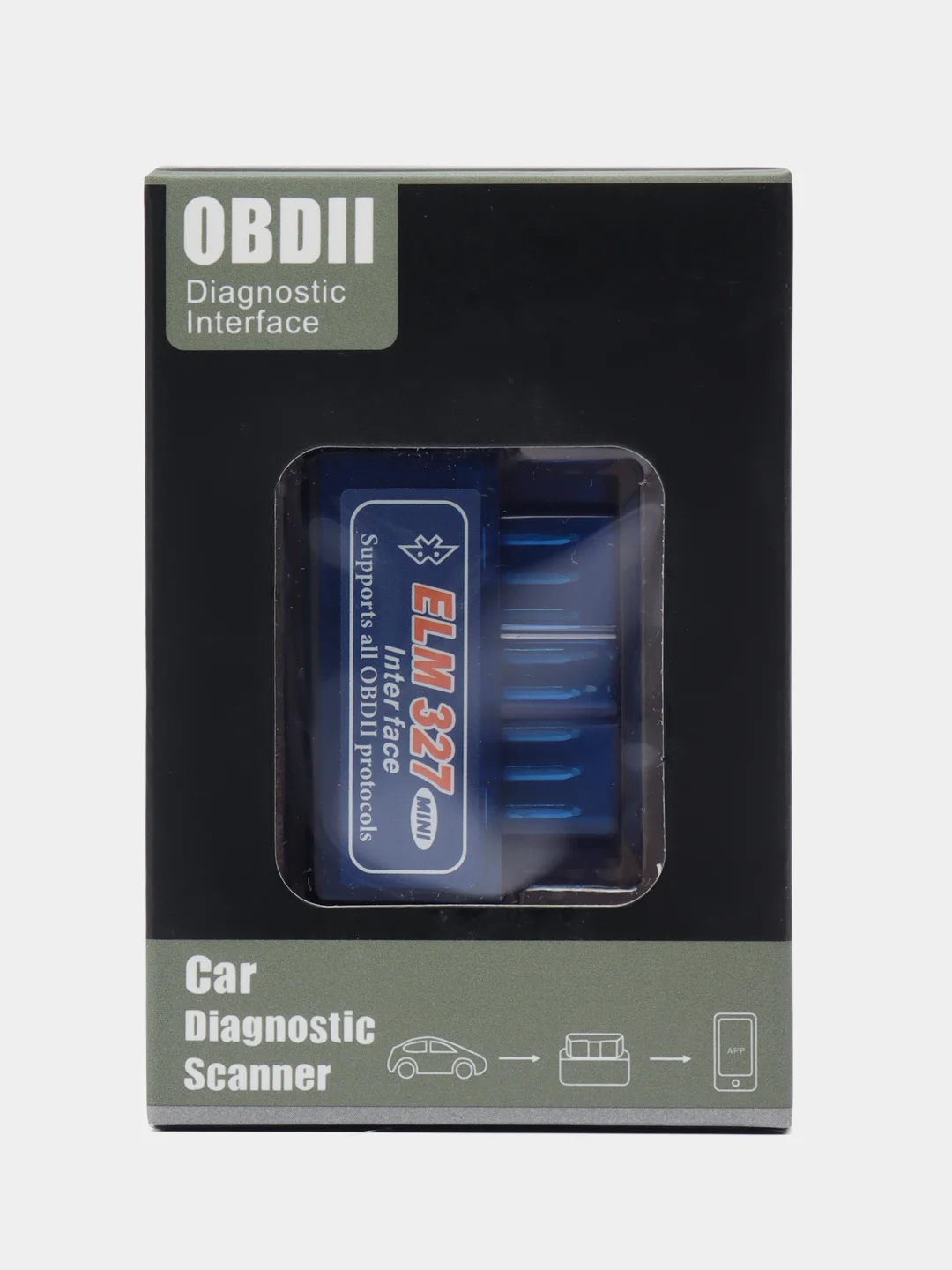 Сканер диагностический ELM327 OBD2 Bluetooth v1.5 / Адаптер для диагностики автомобиля
