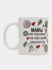 Небесно-голубой кружка с принтом