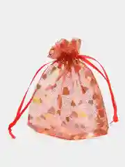 Красный мешочек подарочный из органзы 3 цвета, 2 размера