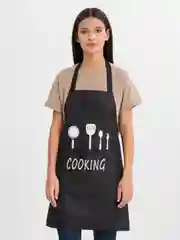 Черный фартук кухонный универсальный, рабочий