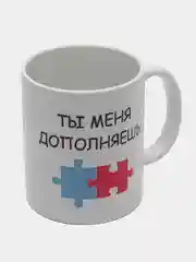 Кремовый кружка с принтом