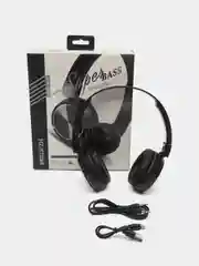 Черный беспроводные наушники с микрофоном (гарнитура Bluetooth 5.0, накладные)