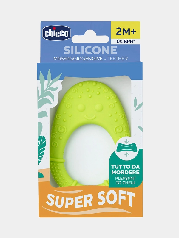 CHICCO Игрушка с зубным кольцом "Авокадо", 2мес+