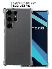 Чехол для Samsung Galaxy S23 Ultra противоударный силиконовый ROSCO прозрачный с углами