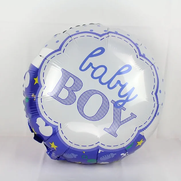 Фуксия фольгированный воздушный шар. Baby Boy и Baby Girl