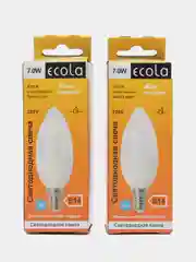 Светодиодная лампочка Ecola candle LED 7/8/9/10Вт E14 4000K/6000K свеча (композит) 100x37