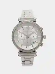 Серый металлик наручные женские часы Michaell Kors