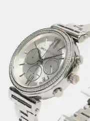 Серый металлик наручные женские часы Michaell Kors