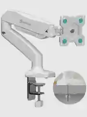 Белый кронштейн для монитора 13"-32" Onkron G80 настольный, до 8 кг, газлифт