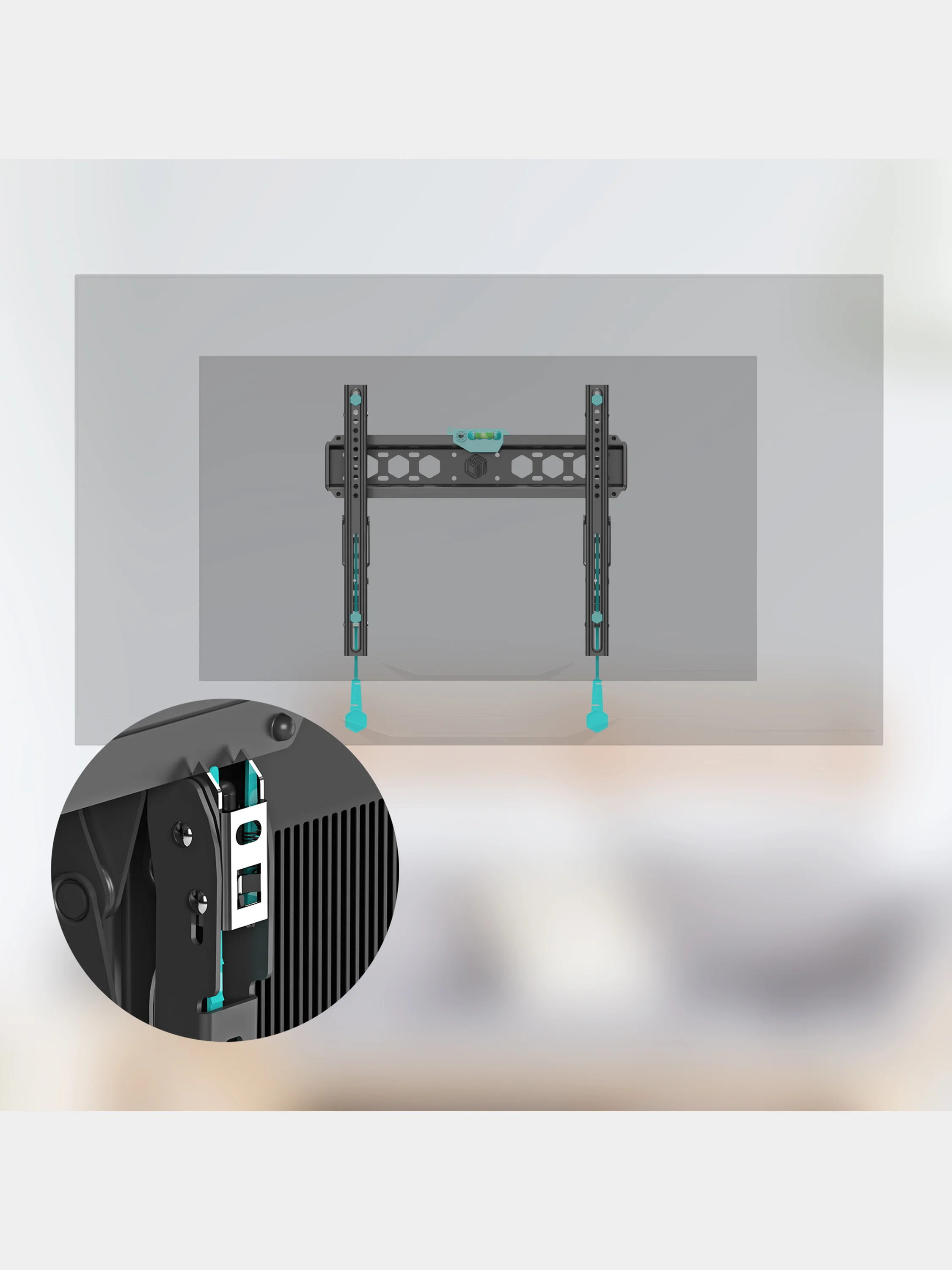 Черный кронштейн для телевизора 32"-70" ONKRON TM5, наклонный, до 60 кг, черный