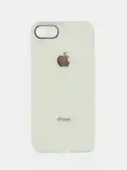 Белый чехол для iPhone 7, iPhone 8, iPhone SE, со стеклянной панелью и защитой камеры