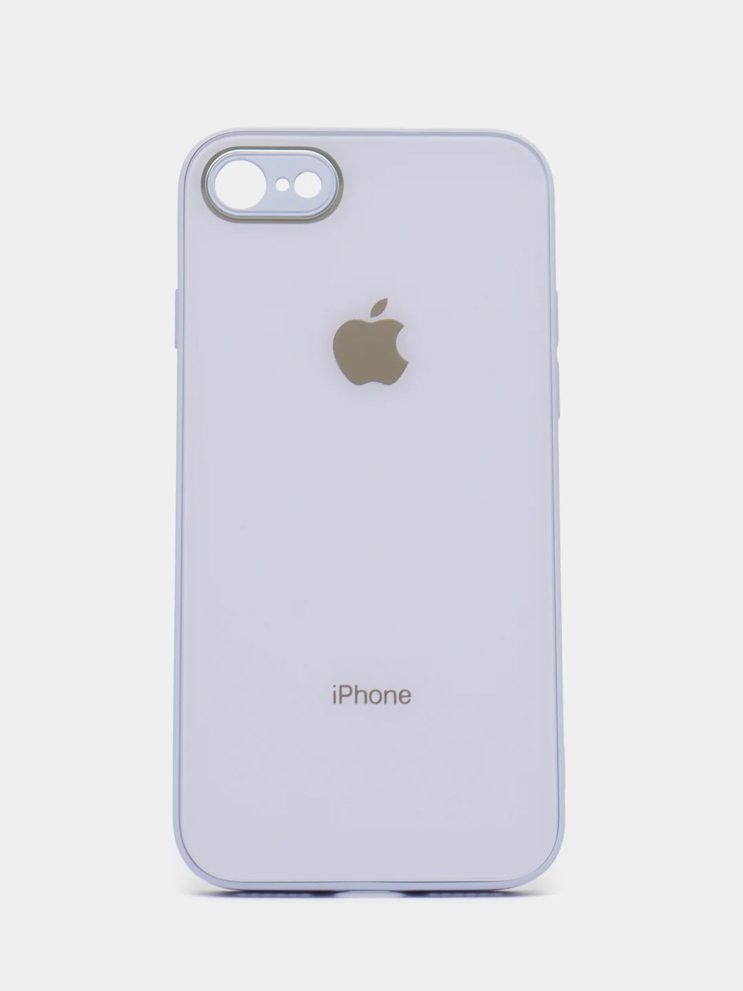Лавандовый чехол для iPhone 7, iPhone 8, iPhone SE, со стеклянной панелью и защитой камеры