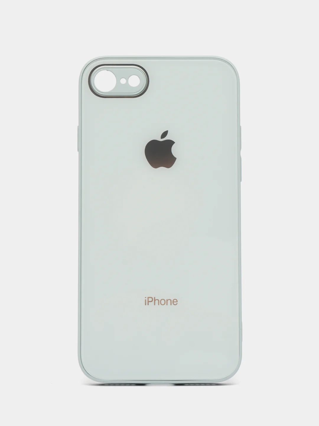 Ледяной чехол для iPhone 7, iPhone 8, iPhone SE, со стеклянной панелью и защитой камеры