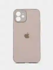 Бежевый меланж чехол для iPhone 12, со стеклянной панелью и защитой камеры