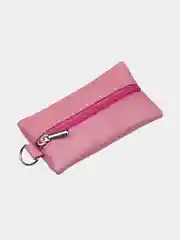 Конфетный ключница кожаная карманная для ключей на молнии
