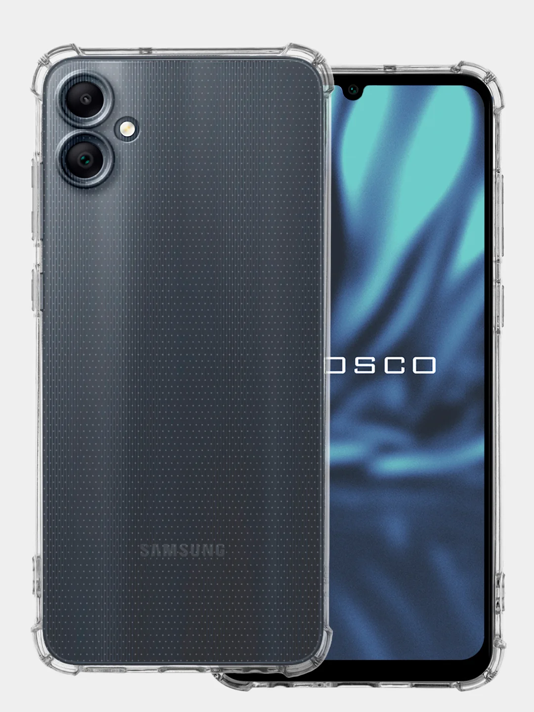 Прозрачный противоударный чехол для Samsung Galaxy A05, A05s силиконовый ROSCO, с усиленными углами