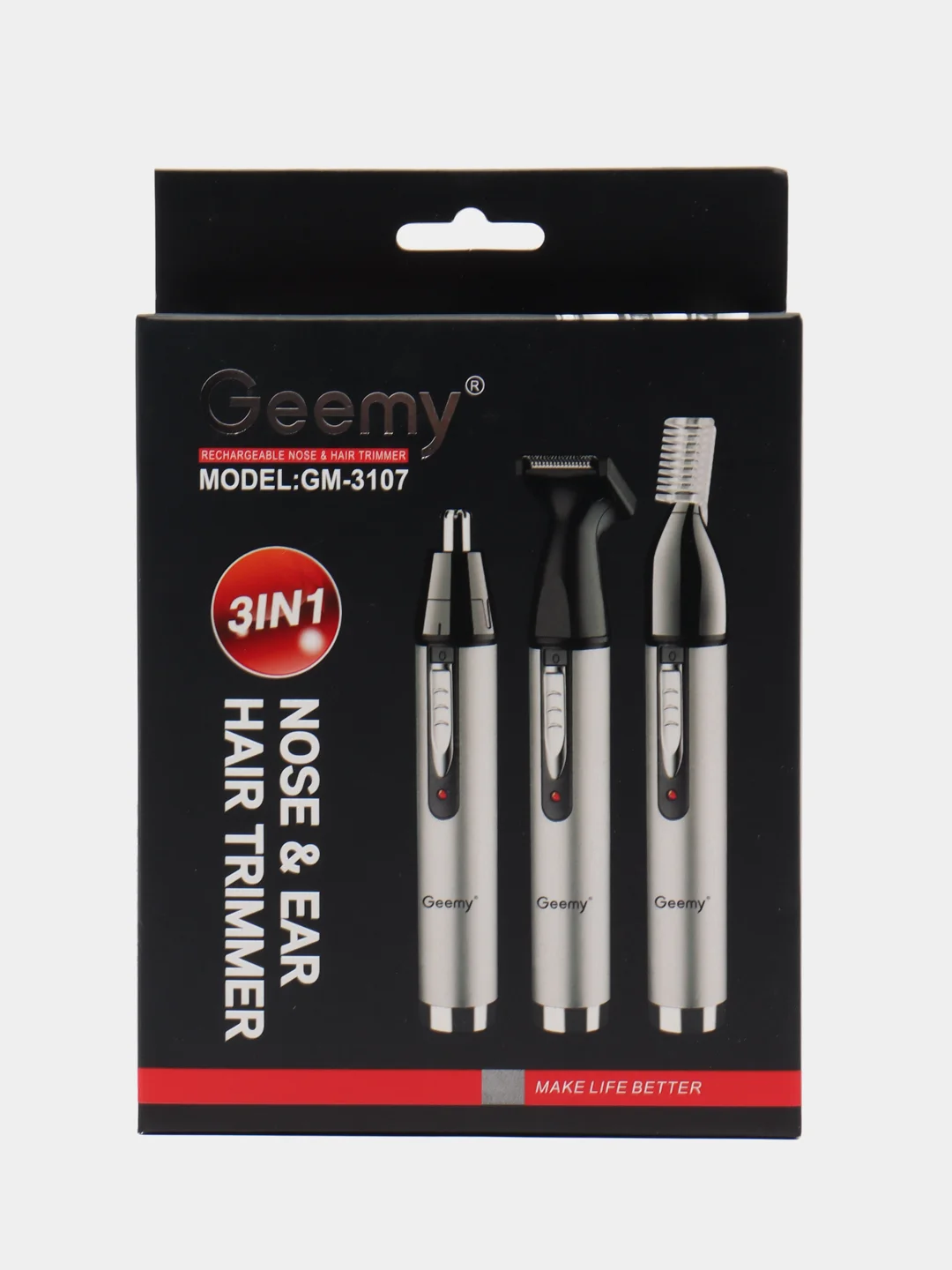 Триммер Geemy GM-3107, для носа, ушей, бороды и усов