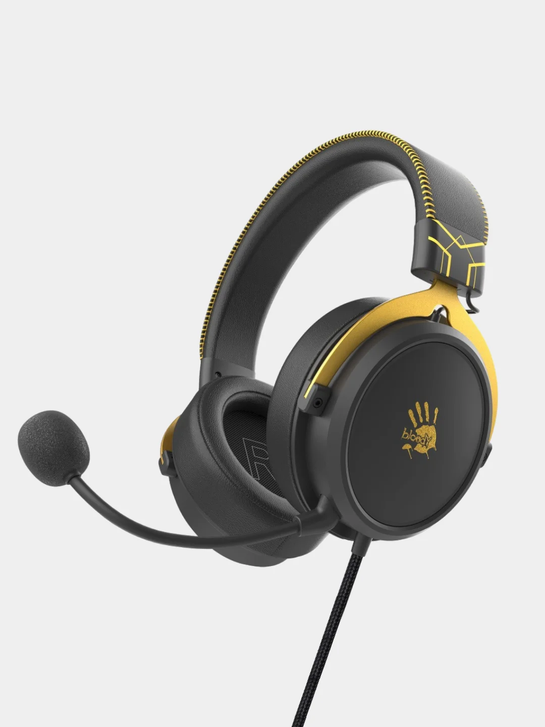 Золотой наушники игровые компьютерные A4Tech Bloody G500, G521, M590i