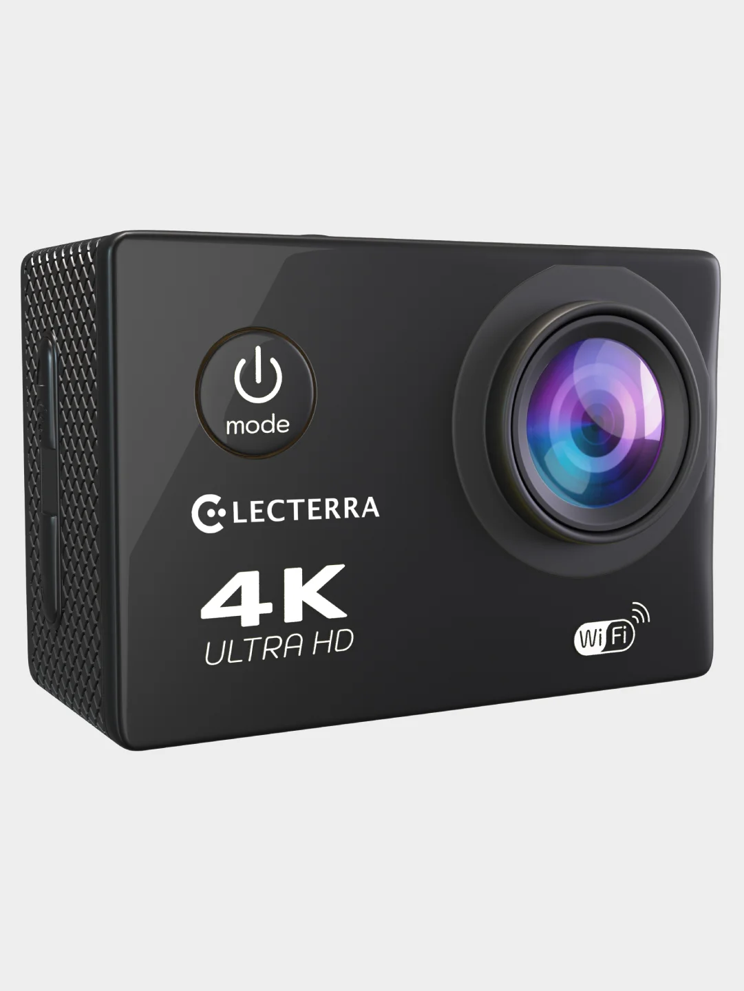 Черный экшн-камера Electerra 1080p (4K с интерполяцией). C креплениями и водонепроницаемым кейсом