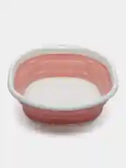 Розовый таз складной, силиконовый
